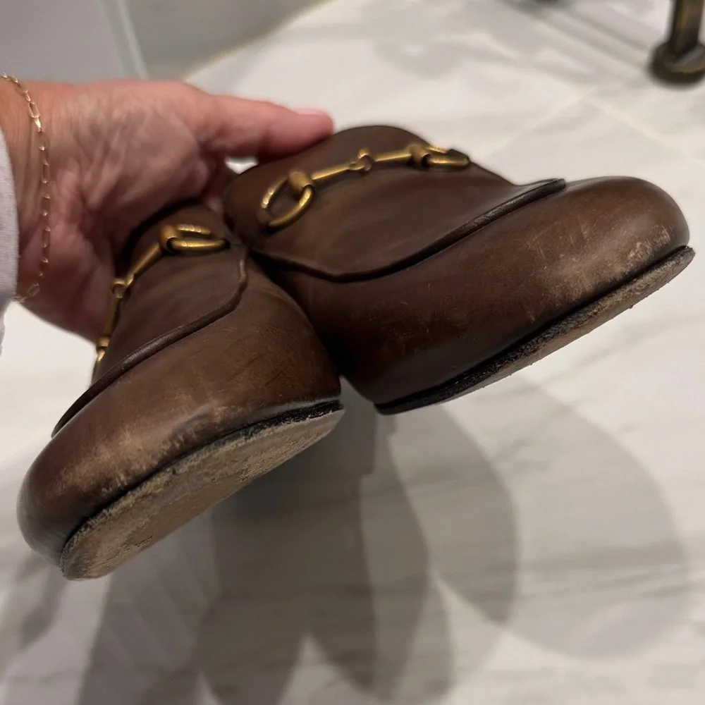 Gucci Princetown Brown Leather Mule - Picture 6 of 6